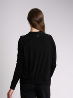 Foil Merino Essential Gather Back Cardigan