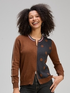Zaket & Plover Stripe Spot Zip Up