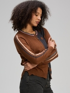 Zaket & Plover Stripe Spot Zip Up