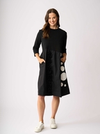 Foil Constrast Fun Dress