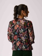 Memo Chiffon Pintuck Front Top