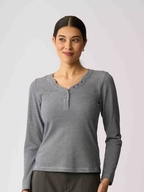 Esplanade Snappy V Henley Top