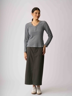 Esplanade Snappy V Henley Top