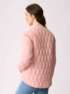 Foil Quilted Snap Jacket