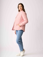 Foil Quilted Snap Jacket