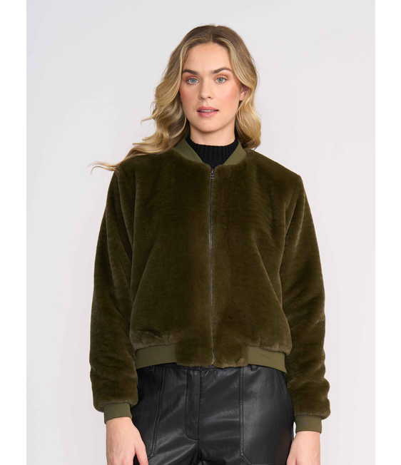 Foil Fur Sure Aviator Jacket