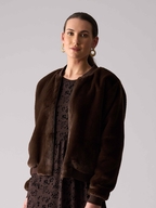 Foil Fur Sure Aviator Jacket