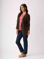 Foil Open Front Midi Cardigan