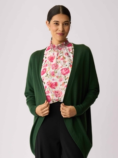 Foil Open Front Midi Cardigan-style-MCRAES