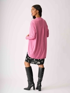 Foil Open Front Midi Cardigan