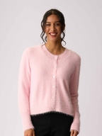 Foil Fluffy Cardigan