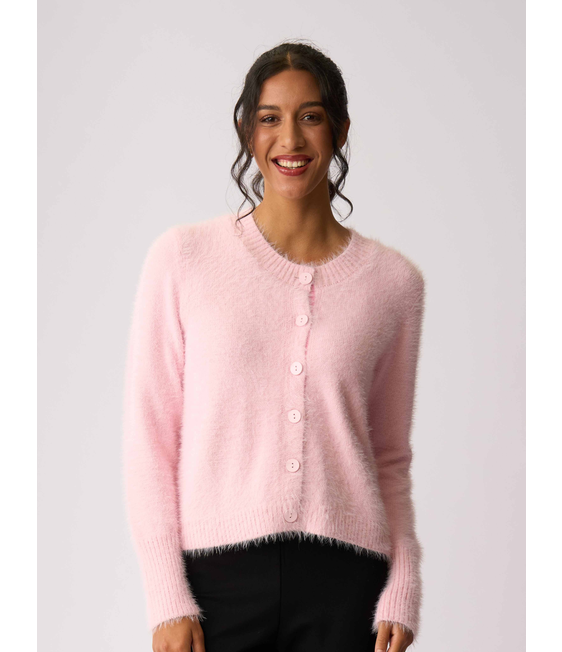 Foil Fluffy Cardigan