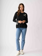 Foil Stripe Cuff Top