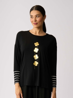 Foil Blocked Stripe Top-style-MCRAES