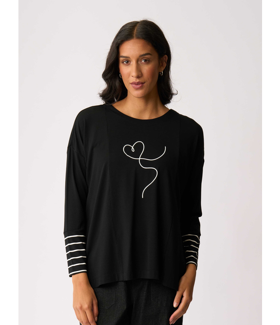 Foil Blocked Stripe Top