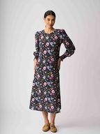 Foil Curved and Shirred Dress