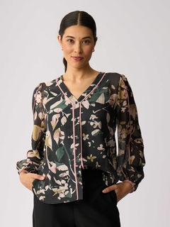 Foil Pipeline Blouse-style-MCRAES