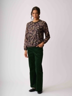 Memo Sheer Sleeve Rib Top