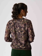 Memo Sheer Sleeve Rib Top