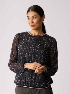 Memo Sheer Sleeve Rib Top-style-MCRAES