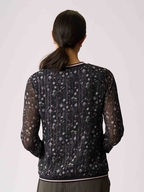 Memo Sheer Sleeve Rib Top