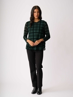 Foil Flocked Ruffle Hem Top