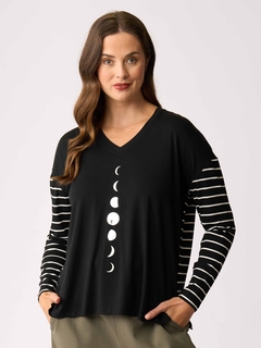 Foil Combo Print Top-style-MCRAES