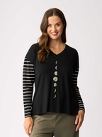 Foil Combo Print Top