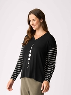 Foil Combo Print Top