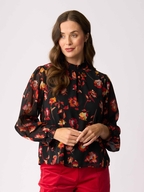 Memo Contrast Trim Top