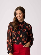 Memo Contrast Trim Top