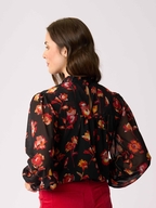 Memo Contrast Trim Top