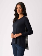 Foil Merino Back Placket Swing Jumper