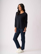 Foil Merino Back Placket Swing Jumper