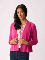 Foil Merino High Tied Cardigan