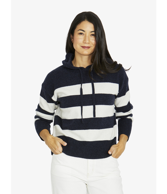 Jump Stripe Hoodie Pullover