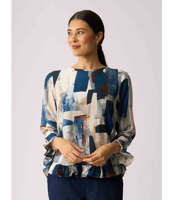 Preen Gathered Scoop Hem Top