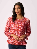 Preen Gathered Scoop Hem Top