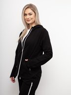White on Black Short Zip Jacket