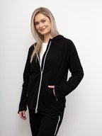 White on Black Short Zip Jacket