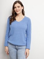 White on Black V Jumper
