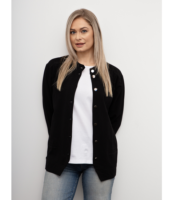 White on Black Jean Jacket