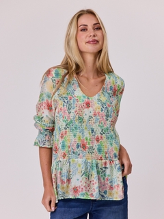 Classified Isla Print Top-style-MCRAES