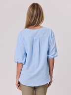 Classified Printed Linen Top