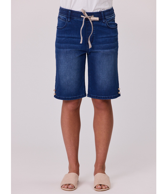 Classified Knit Short with Pearl Trim 