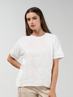 Madly Sweetly Mixed Media Tee-style-MCRAES