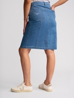 Vassalli Contrast Stitch Denim Skirt