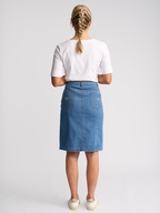 Vassalli Contrast Stitch Denim Skirt