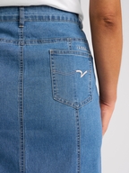 Vassalli Contrast Stitch Denim Skirt