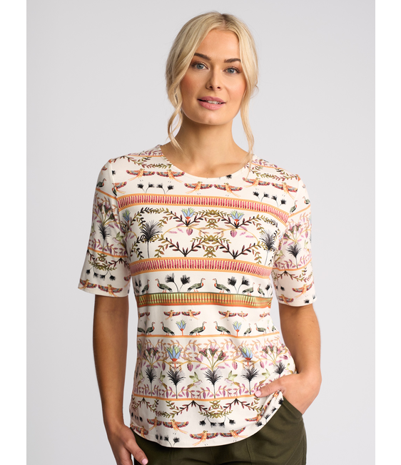 Vassalli Carmen Top - 3/4 Sleeve Round Neck 
